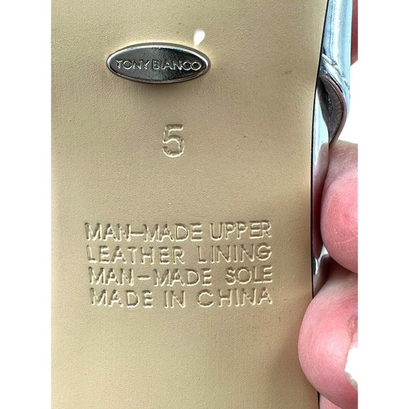 Tony Bianco Bertie Slingback Pump in Silver Shine Sz 5 New - Picture 11 of 12